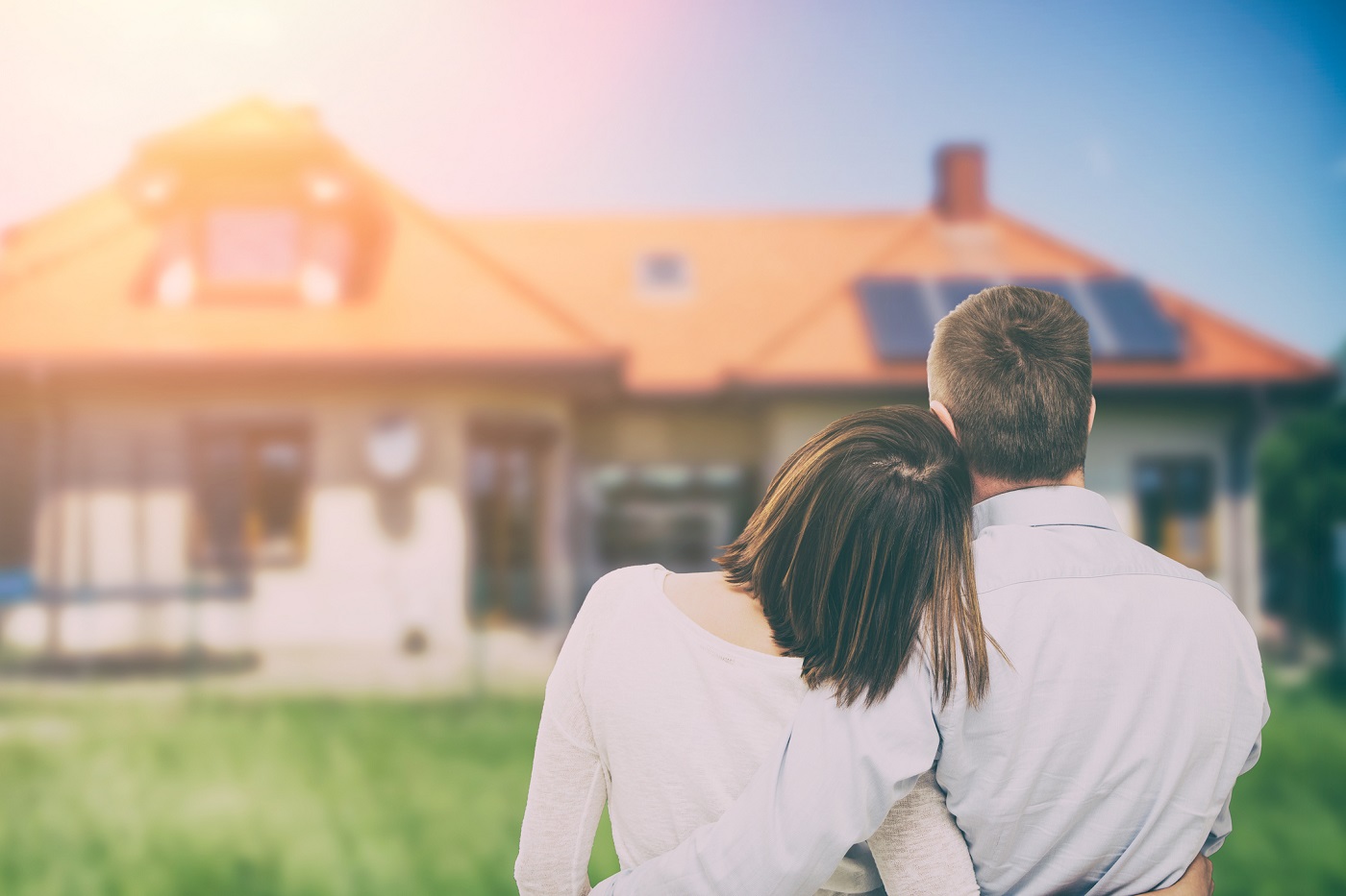 Couple looking at new home